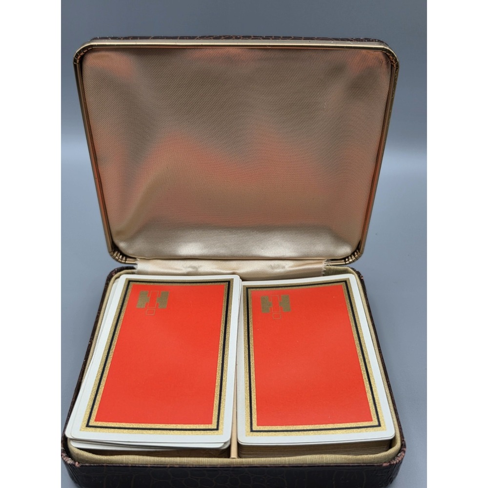 Vintage International Harvester IH Playing Cards 2 Deck Set Case 1 Sealed
